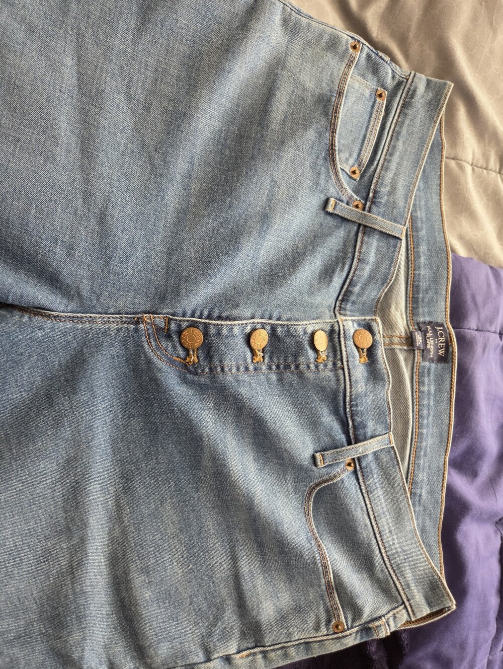 J. Crew High-Rise Light Blue Button-Fly Jeans - Women's